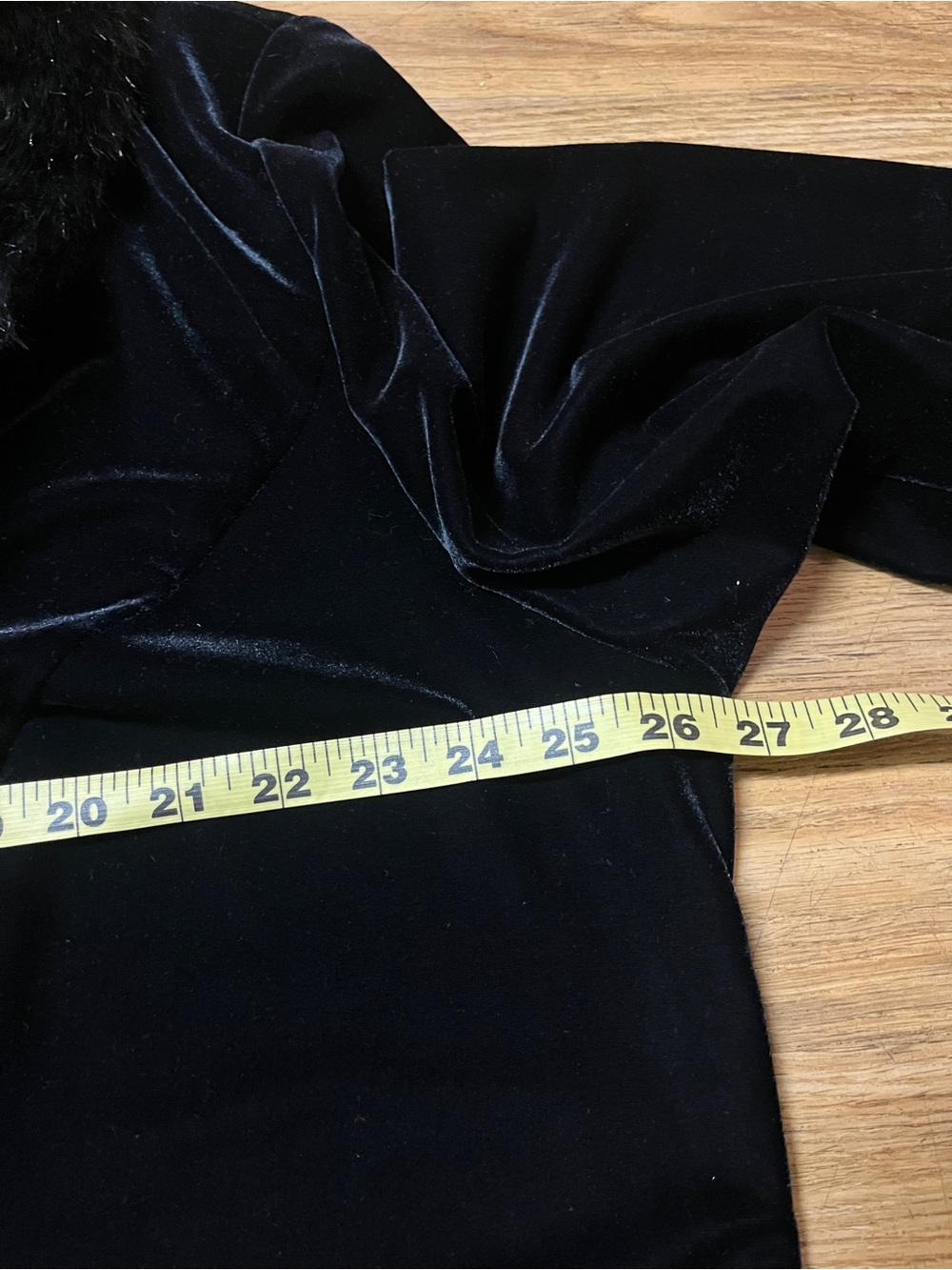 Vintage Patra Black Velvet Coat Cardigan with Faux Fur Trim Goth Witchy Glam 3X - Picture 9 of 10